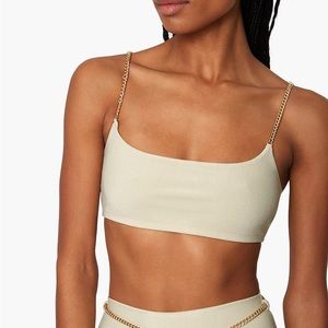 NWT Chain Rib Bra Top